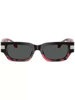 Versace Eyewear солнцезащитные очки в прямоугольной оправе, черный