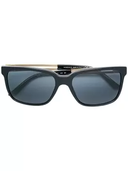 Versace Eyewear солнцезащитные очки в узкой оправе, черный