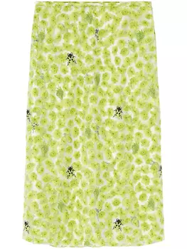 Versace фактурная юбка миди, белый