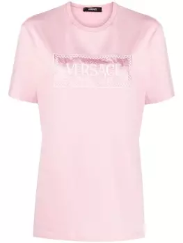 Versace футболка 90s Vintage Barocco, розовый