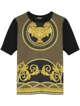 Versace футболка La Coupe des Dieux со вставками, черный