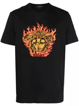 Versace футболка Medusa Flame, черный