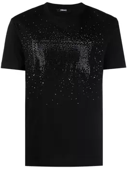 Versace футболка с логотипом, черный