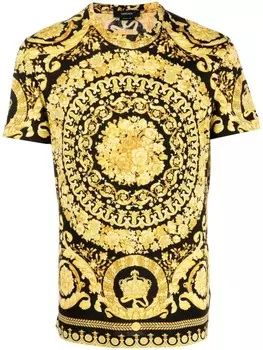 Versace футболка с принтом Barocco, черный