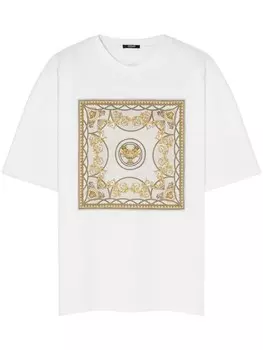Versace футболка с принтом Baroque, белый