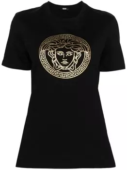 Versace футболка с принтом Medusa, черный
