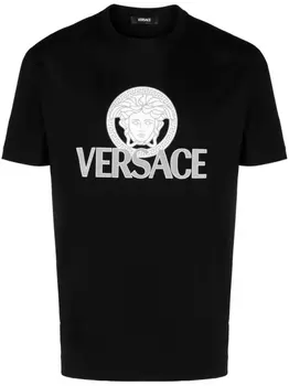 Versace футболка с принтом Medusa, черный
