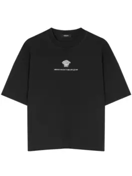 Versace футболка с принтом Medusa, черный