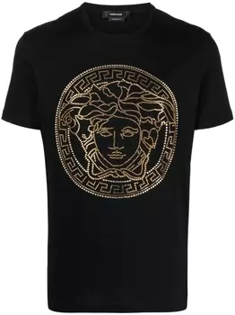 Versace футболка с принтом Medusa, черный