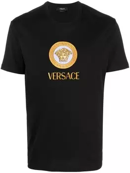 Versace футболка с принтом Medusa, черный