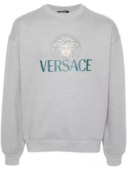 Versace футболка с принтом Medusa Head, серый