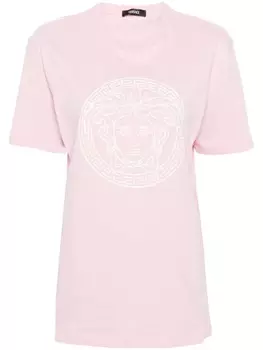 Versace футболка с принтом Medusa, розовый