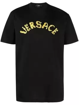 Versace футболка Seashell Baroque, черный