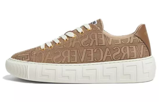VERSACE Greca 'Allover Logo - Brown'