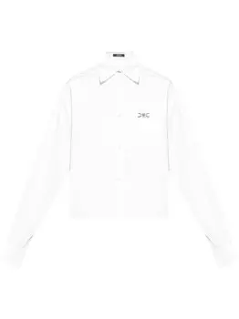 Versace хлопковая рубашка с бляшкой «Медуза», белый