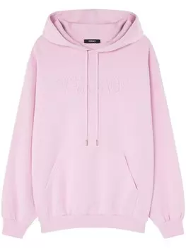 Versace худи с нашивкой-логотипом, розовый