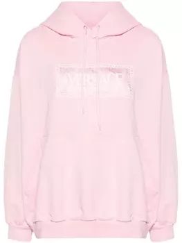 Versace худи с вышитым логотипом, розовый