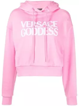 Versace худи Versace Goddess с логотипом, розовый
