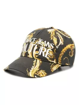 Versace Jeans Couture бейсболка с принтом Barocco, черный