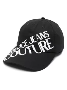 Versace Jeans Couture бейсболка с вышитым логотипом, черный