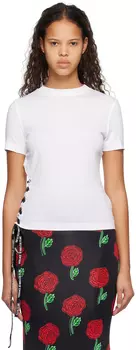 Versace Jeans Couture Белая футболка на шнуровке