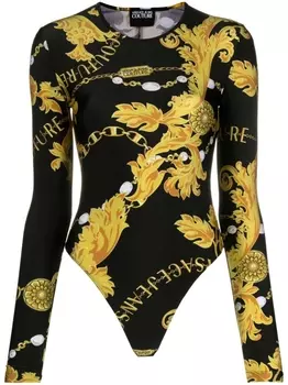 Versace Jeans Couture боди с принтом Baroque, черный