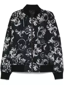 Versace Jeans Couture бомбер с принтом Barocco, черный
