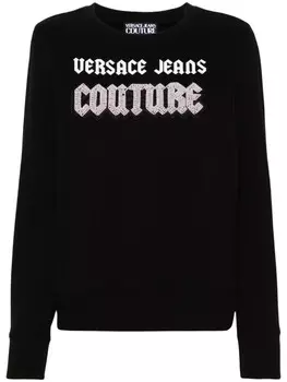 Versace Jeans Couture декорированная толстовка, черный