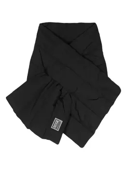 Versace Jeans Couture дутый шарф с нашивкой-логотипом, черный