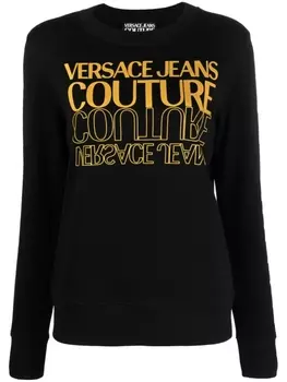 Versace Jeans Couture джемпер с логотипом, черный