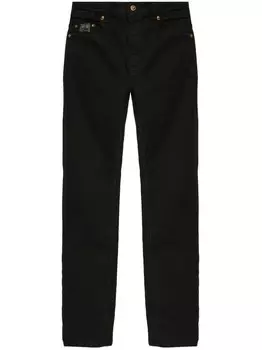 Versace Jeans Couture джинсы прямого кроя с логотипом, черный