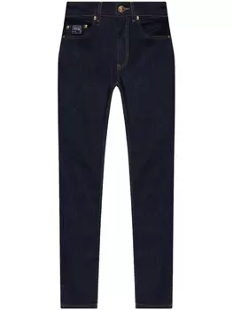Versace Jeans Couture джинсы с нашивкой-логотипом, синий