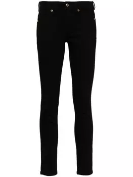 Versace Jeans Couture джинсы скинни с логотипом, черный