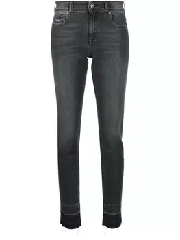 Versace Jeans Couture джинсы скинни с нашивкой-логотипом, серый