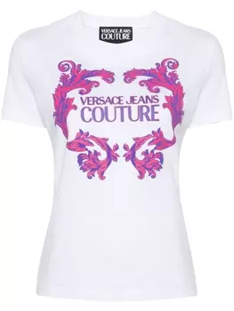 Versace Jeans Couture футболка Barocco с логотипом, белый