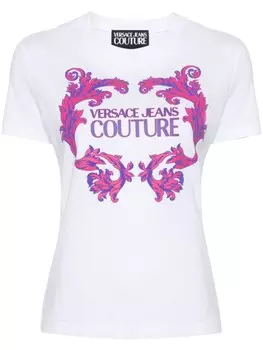 Versace Jeans Couture футболка Barocco с логотипом, белый