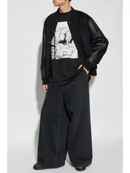 Versace Jeans Couture футболка с графическим принтом, черный