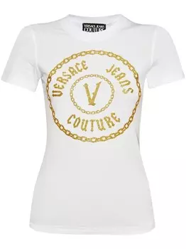 Versace Jeans Couture футболка с логотипом, белый