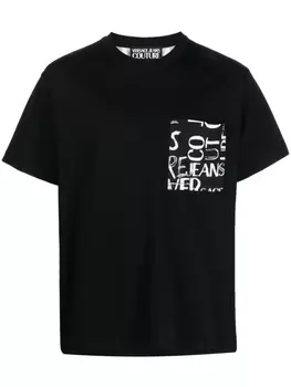 Versace Jeans Couture футболка с логотипом, черный