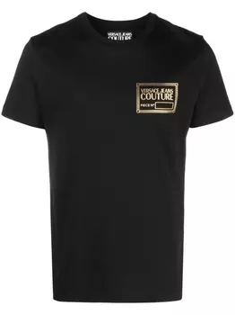 Versace Jeans Couture футболка с логотипом, черный
