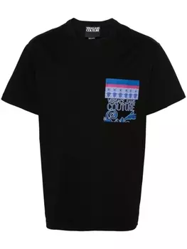 Versace Jeans Couture футболка с логотипом, черный
