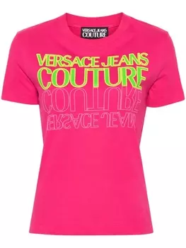 Versace Jeans Couture футболка с логотипом, розовый