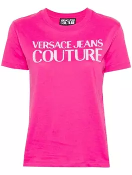 Versace Jeans Couture футболка с логотипом, розовый