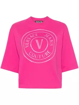 Versace Jeans Couture футболка с логотипом, розовый