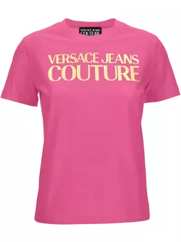 Versace Jeans Couture футболка с логотипом, розовый