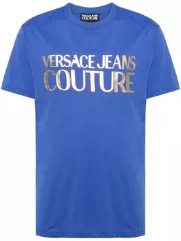 Versace Jeans Couture футболка с логотипом, синий