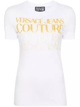 Versace Jeans Couture футболка с логотипом Upside Down, белый