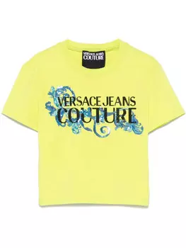 Versace Jeans Couture футболка с логотипом, зеленый