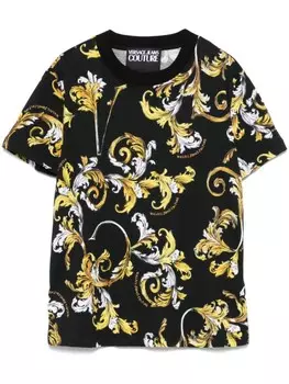 Versace Jeans Couture футболка с принтом Barocco, черный