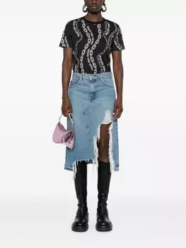 Versace Jeans Couture футболка с принтом Chain Couture, черный